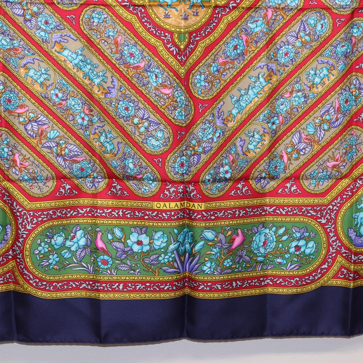 HERMES Carre 90 Scarf Silk Blue Red Auth ki6719 - Jerrillo image 9