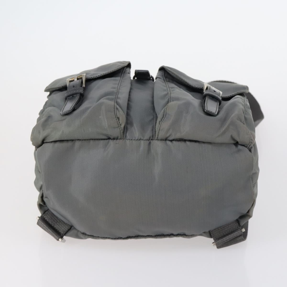 PRADA Backpack Nylon Gray Silver Auth kk572 - Jerrillo image 5