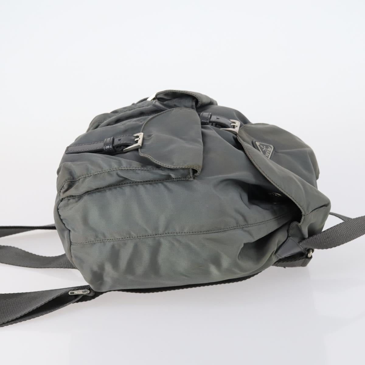 PRADA Backpack Nylon Gray Silver Auth kk572 - Jerrillo image 3