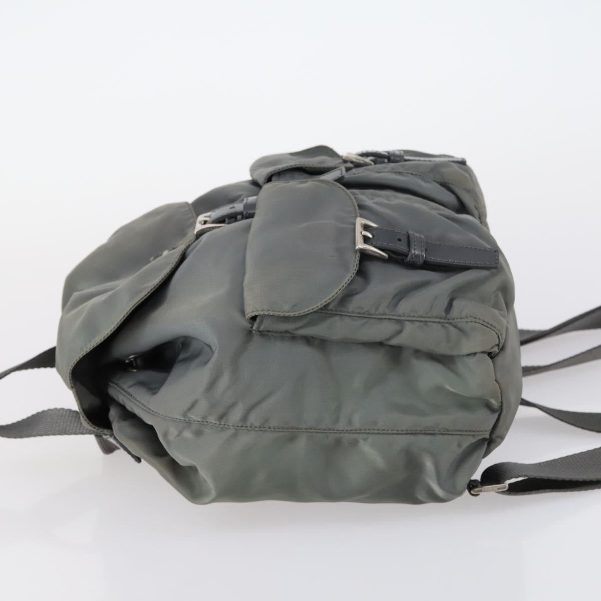 PRADA Backpack Nylon Gray Silver Auth kk572 - Jerrillo image 4