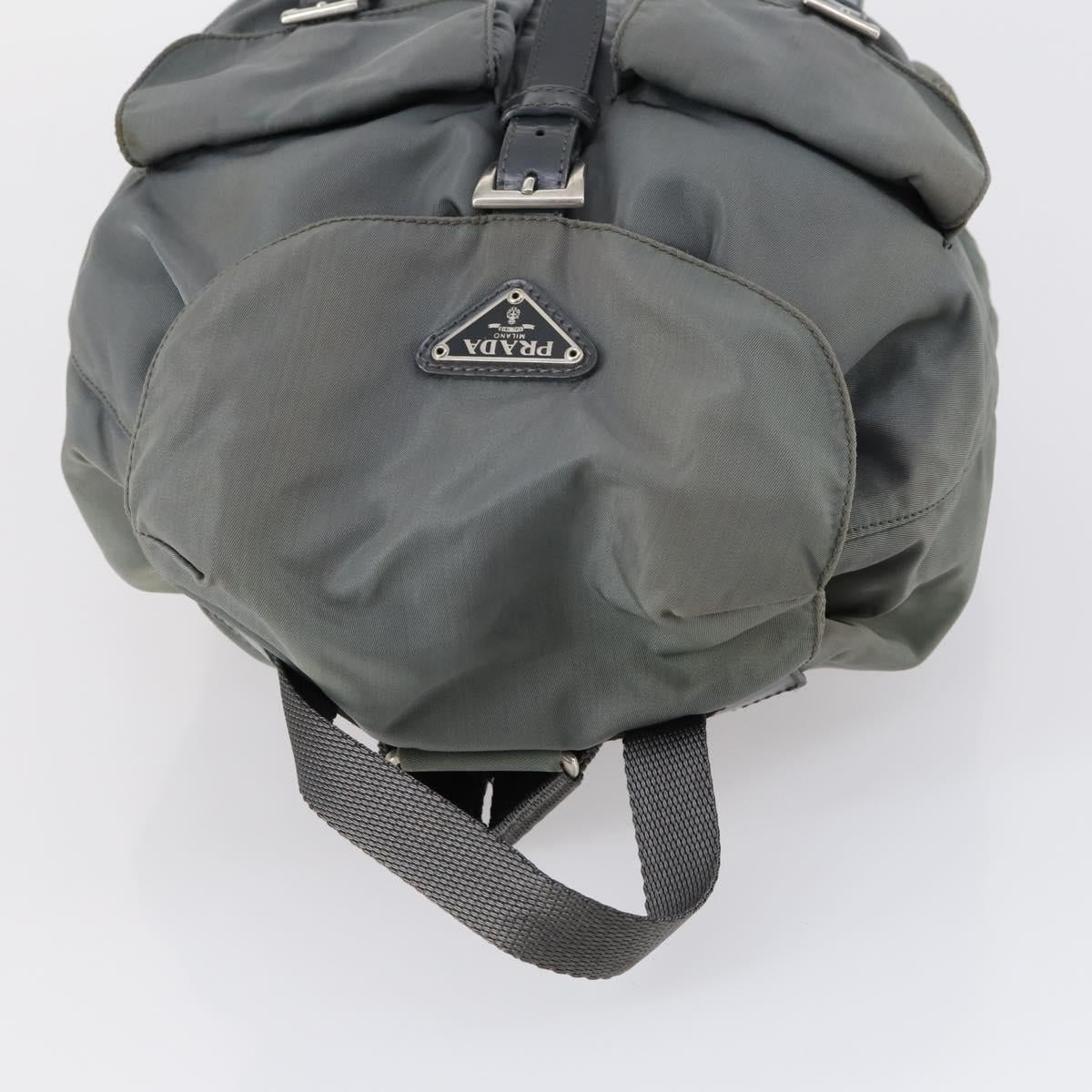 PRADA Backpack Nylon Gray Silver Auth kk572 - Jerrillo image 6