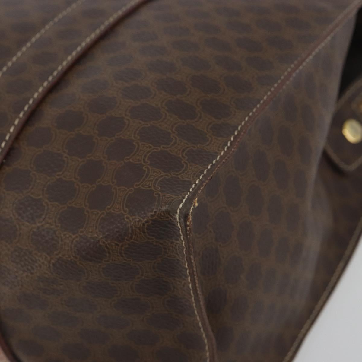 CELINE Macadam Canvas Tote Bag PVC Leather Brown Gold Auth mr2848 - Jerrillo image 10