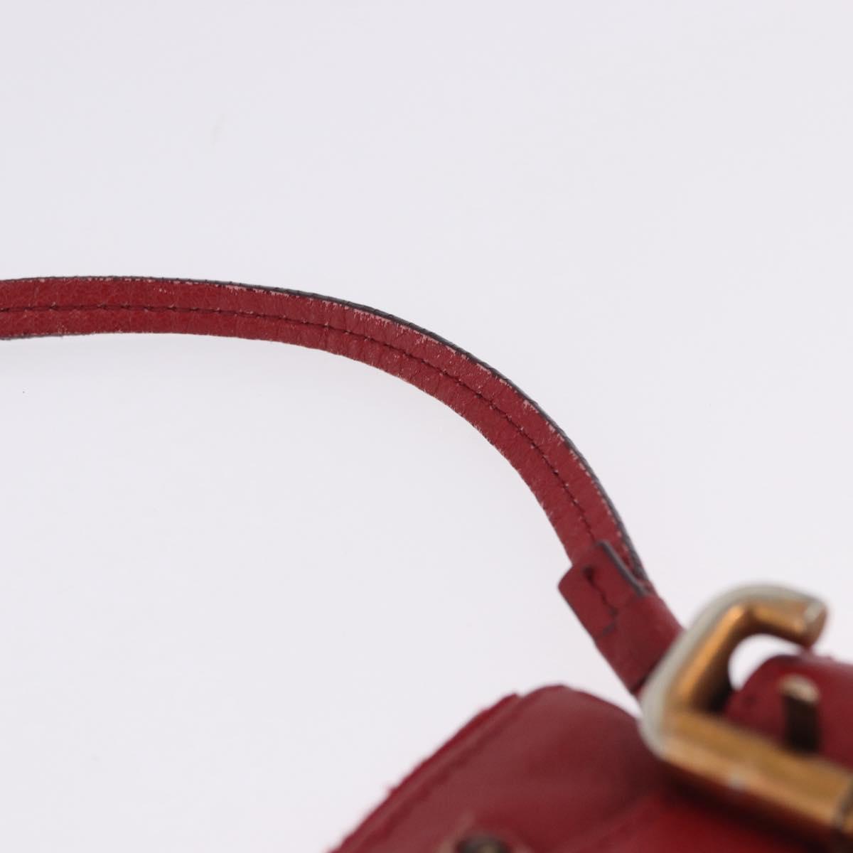 Chloe Accessory Pouch Leather Red Gold Silver Auth mr2868A - Jerrillo image 10