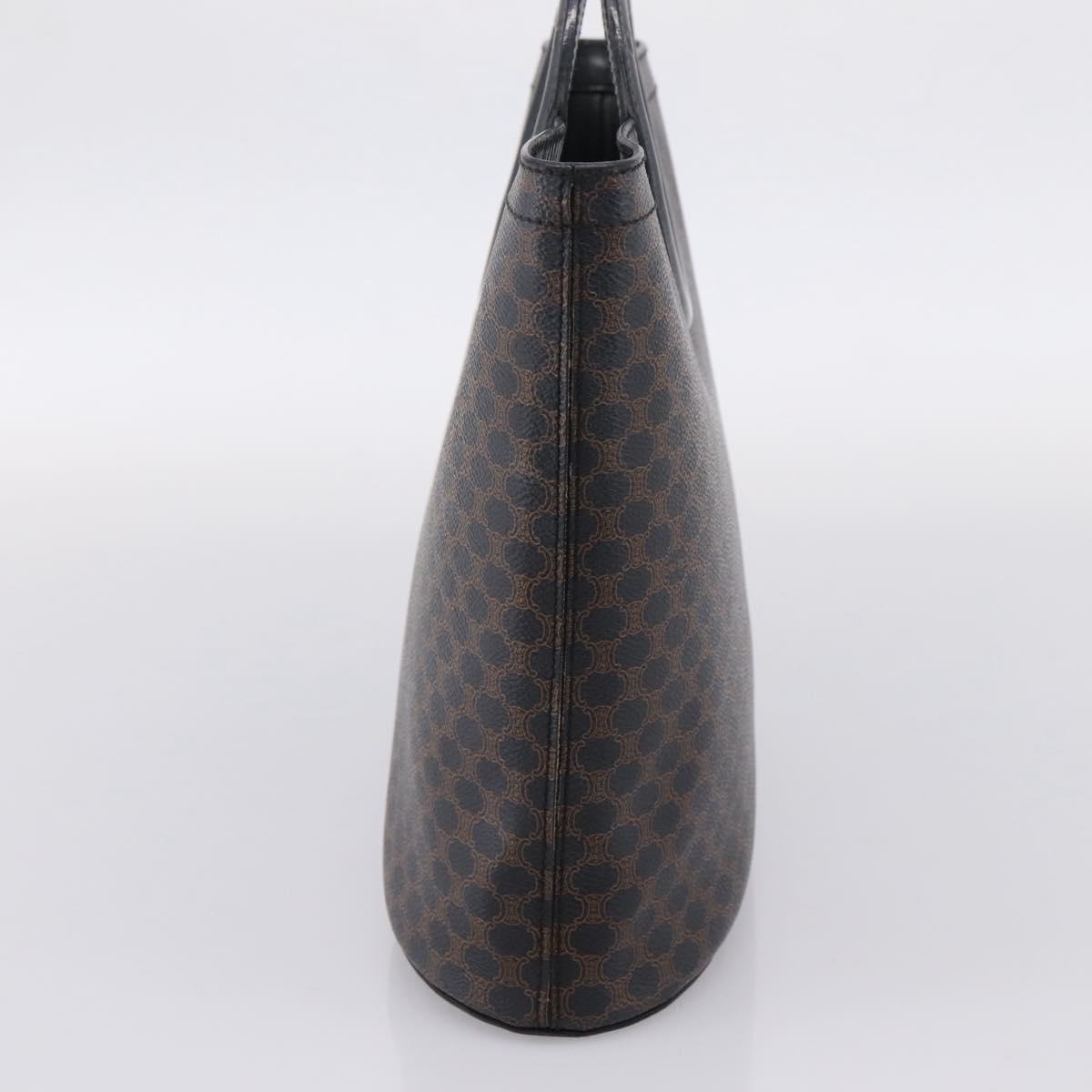 CELINE Macadam Canvas Hand Bag PVC Black Gold Tone Auth mr2944 - Jerrillo image 4