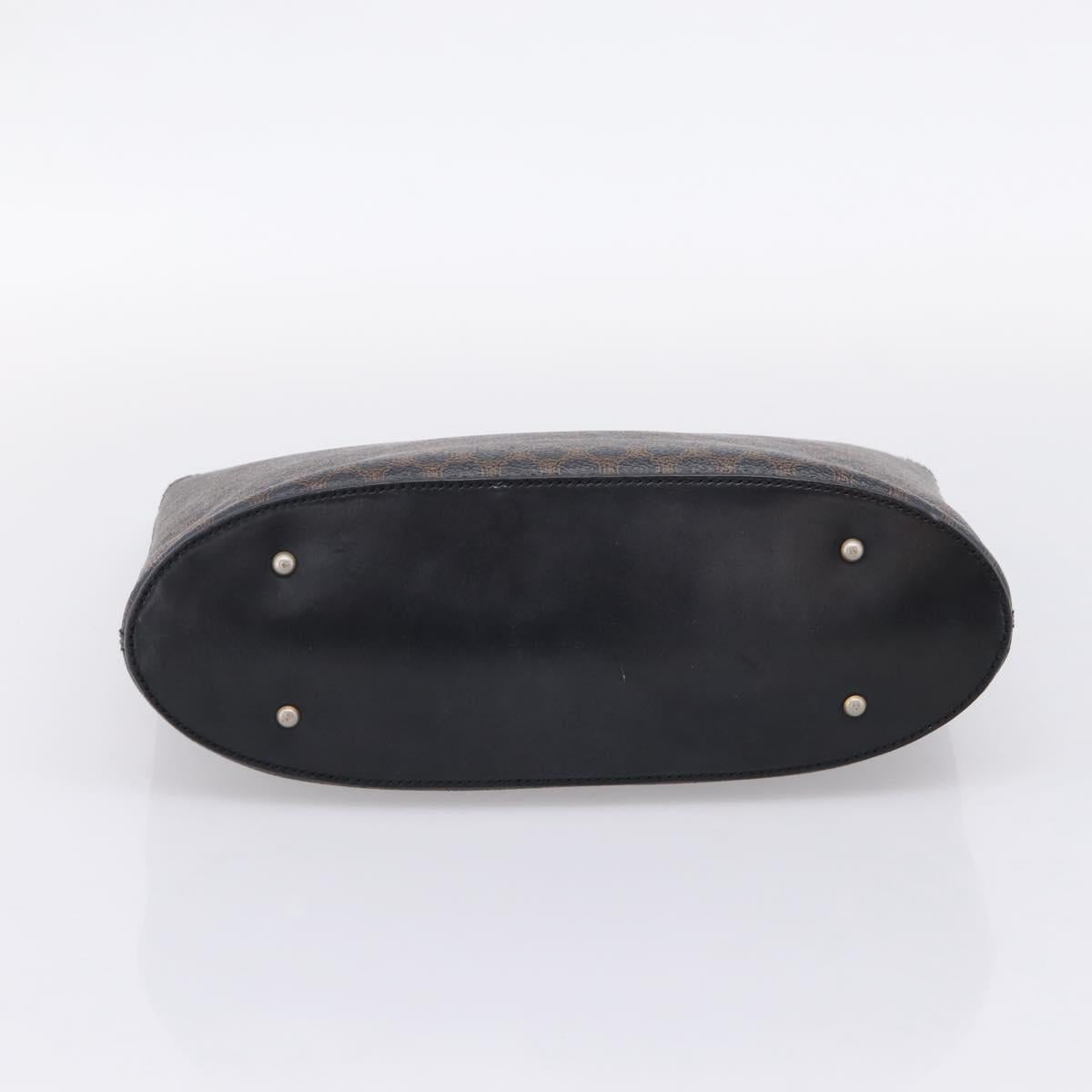 CELINE Macadam Canvas Hand Bag PVC Black Gold Tone Auth mr2944 - Jerrillo image 9