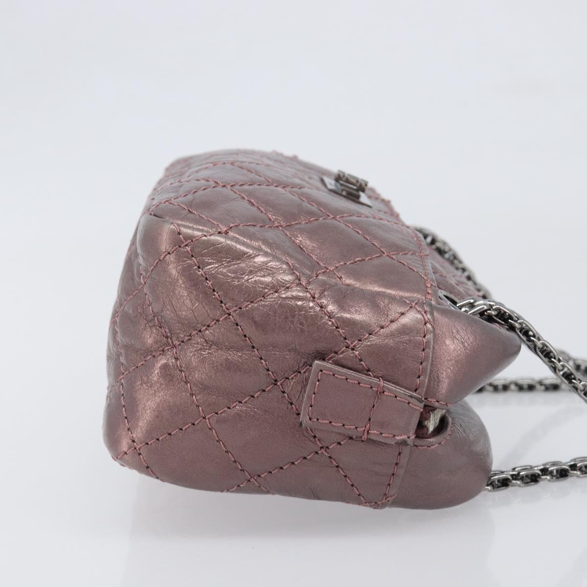 CHANEL 2.55 Matelasse Chain Shoulder Bag Leather Pink Silver CC Auth yk20882V - Jerrillo image 4