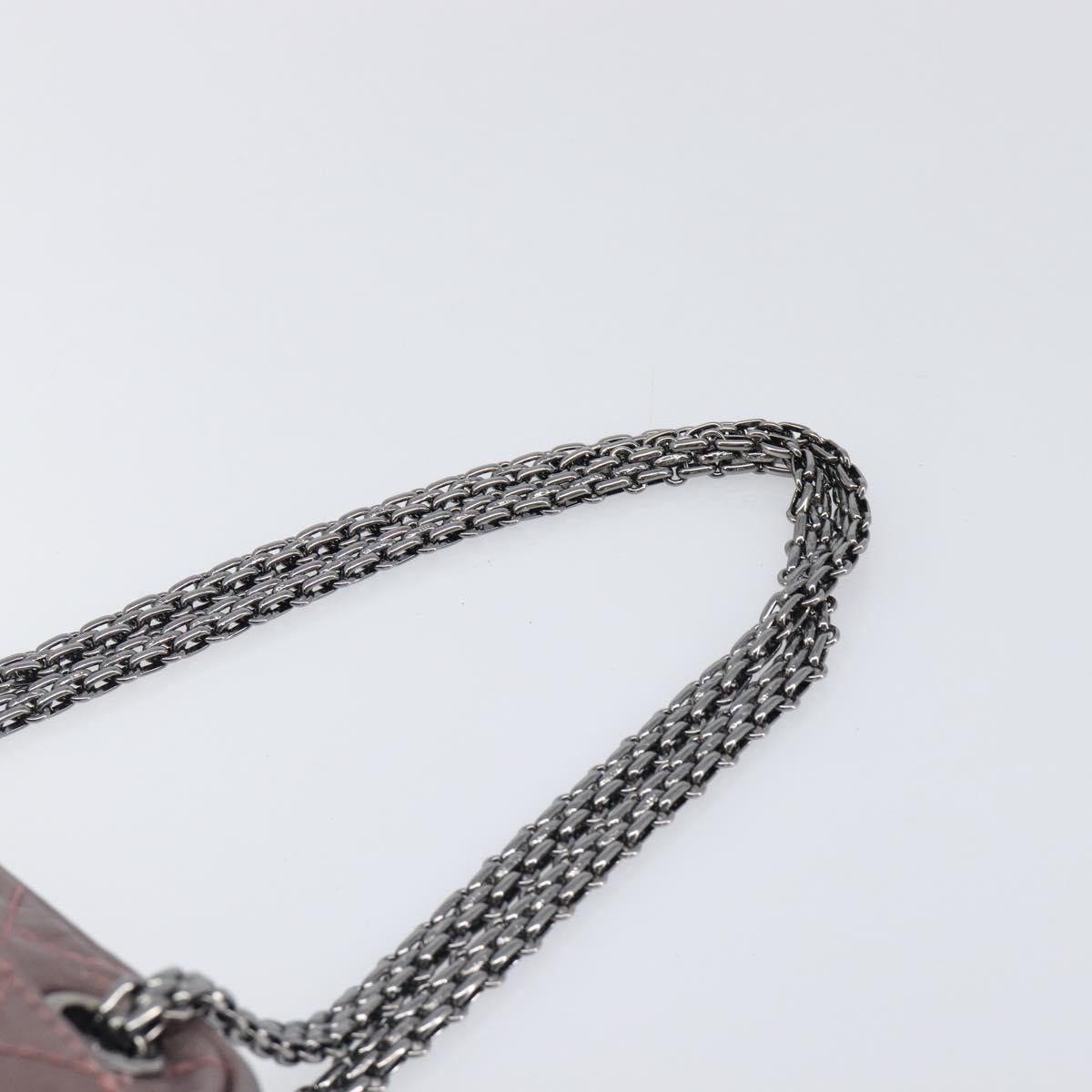 CHANEL 2.55 Matelasse Chain Shoulder Bag Leather Pink Silver CC Auth yk20882V - Jerrillo image 8