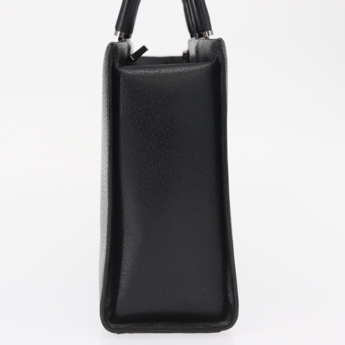 GUCCI Bamboo Hand Bag Leather Black Silver 002 0260 Auth 166619 - Jerrillo image 3