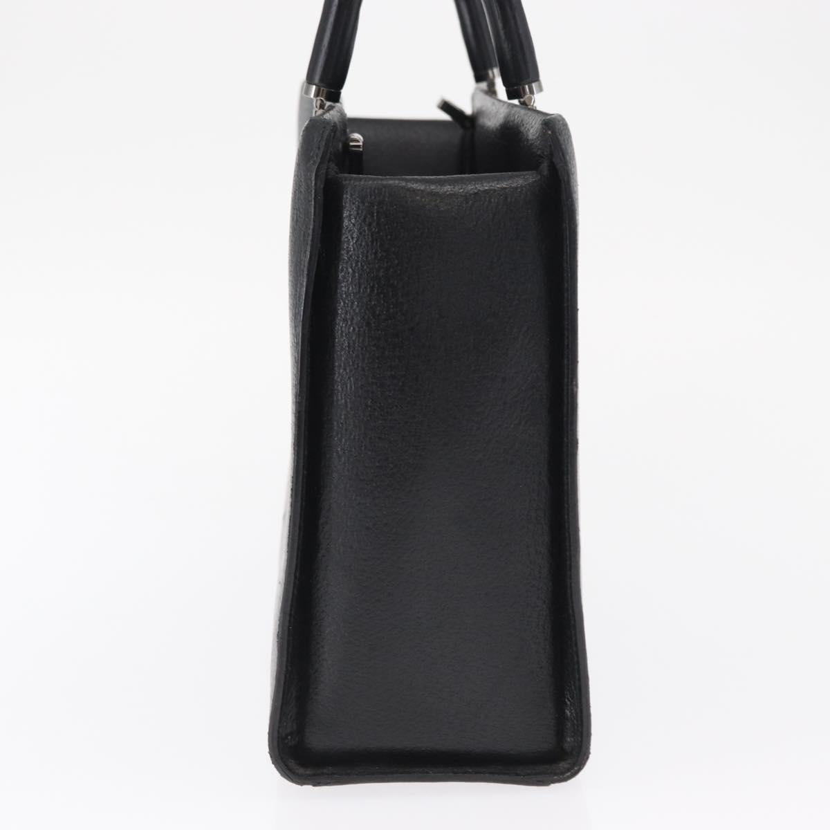GUCCI Bamboo Hand Bag Leather Black Silver 002 0260 Auth 166619 - Jerrillo image 4