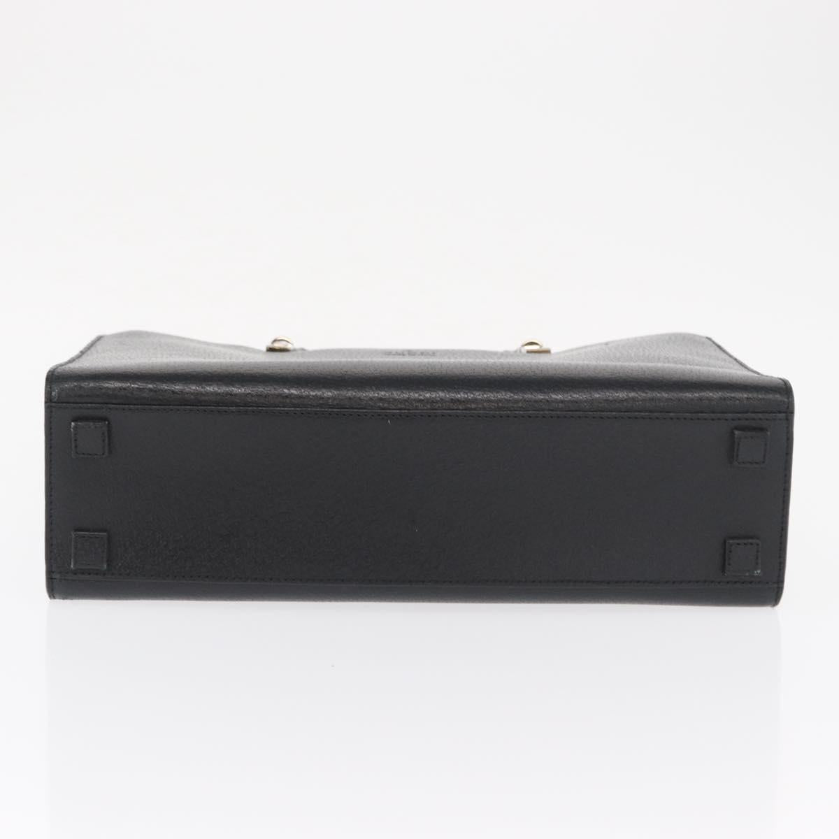 GUCCI Bamboo Hand Bag Leather Black Silver 002 0260 Auth 166619 - Jerrillo image 5
