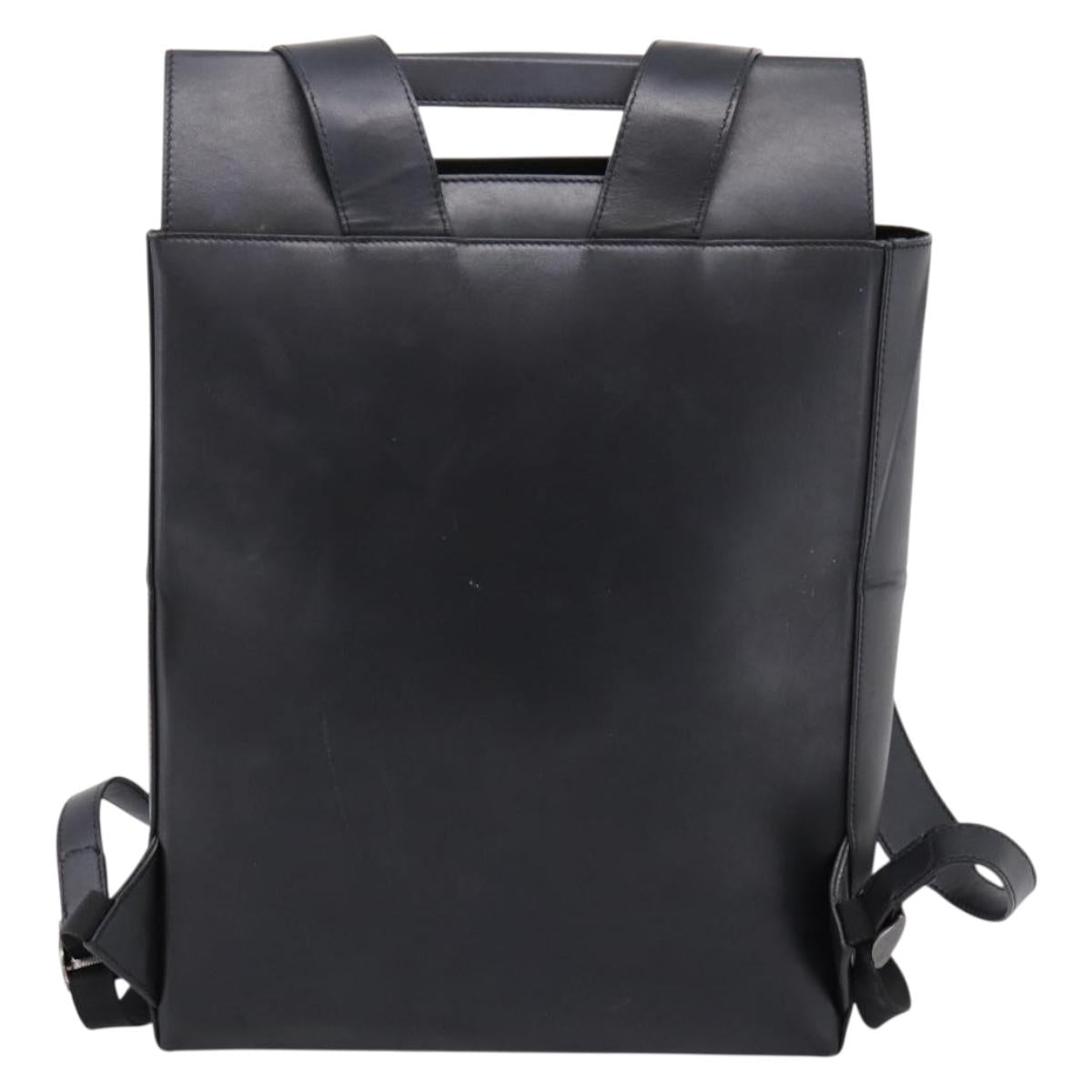 FENDI Backpack Leather Black Silver Auth 174752 - Jerrillo image 3
