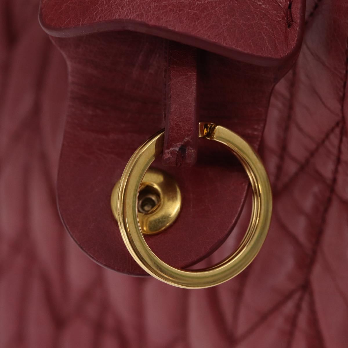 Miu Miu Matelasse Hand Bag Leather 2way Pink Gold Auth 201984A - Jerrillo image 10