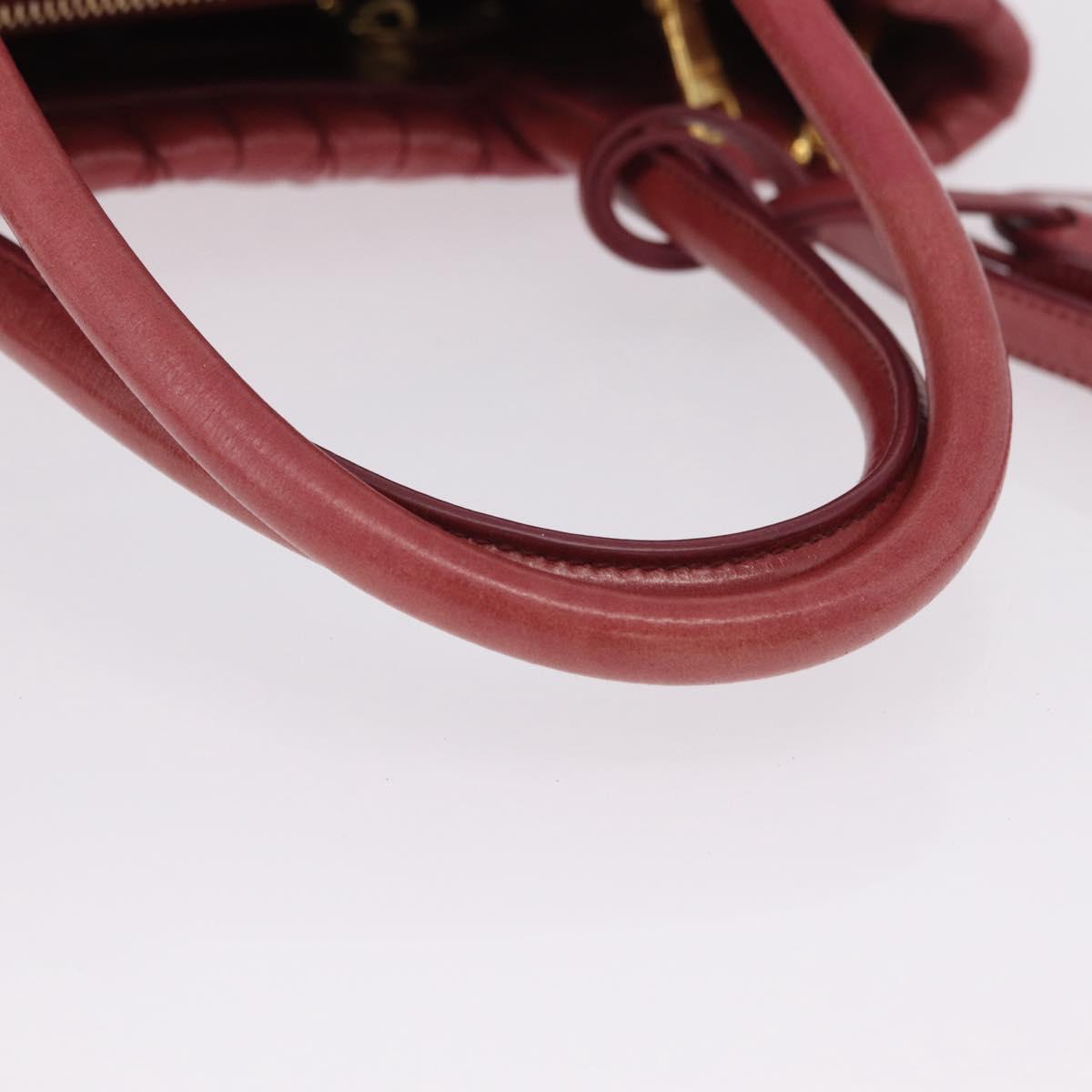 Miu Miu Matelasse Hand Bag Leather 2way Pink Gold Auth 201984A - Jerrillo image 7