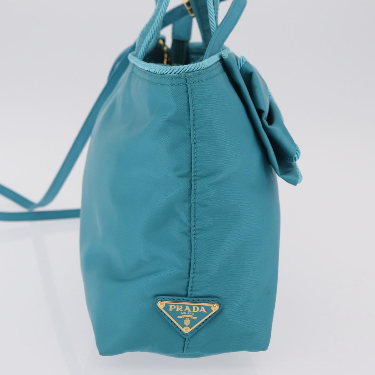 PRADA Hand Bag 2way Green Gold Auth 202518A - Jerrillo image 5