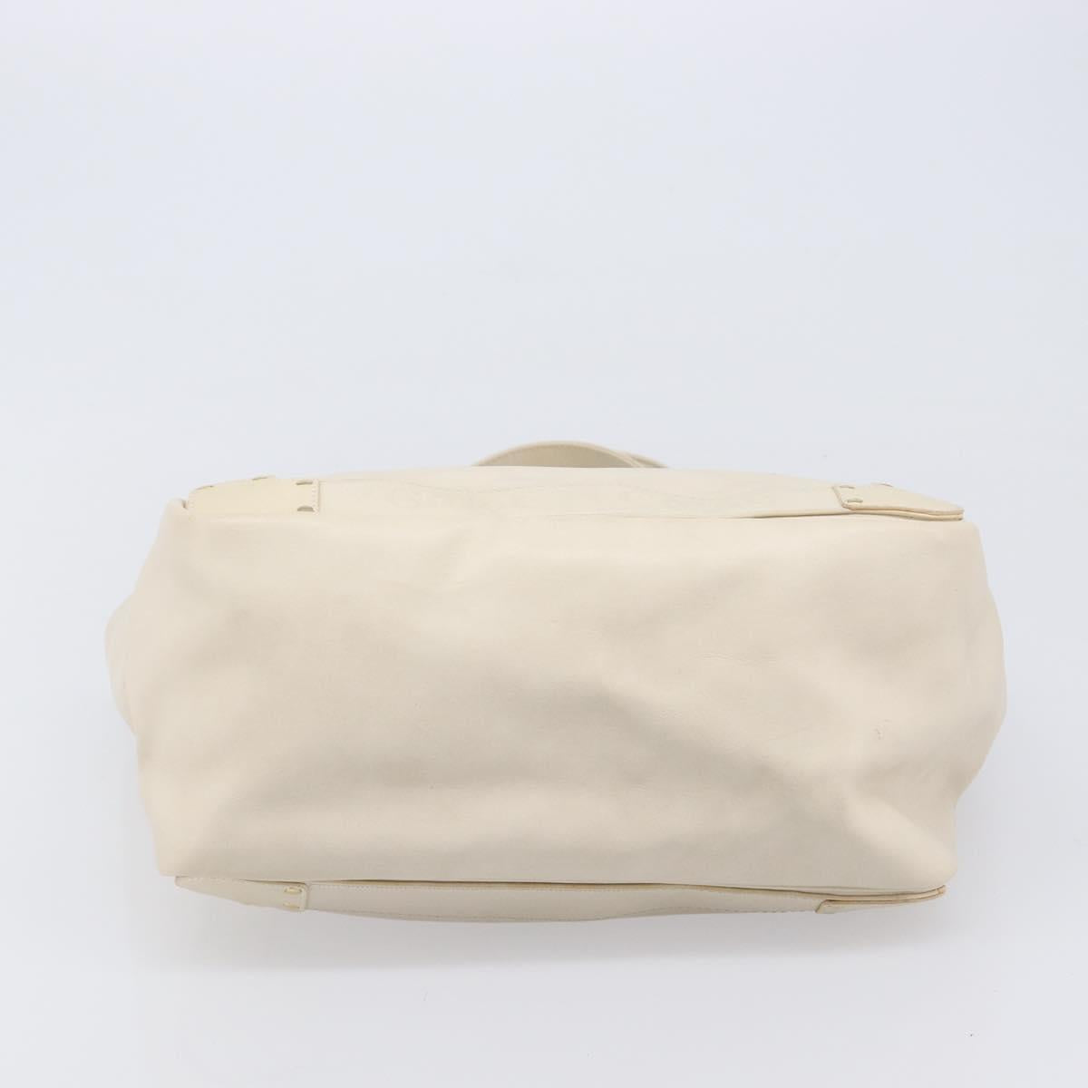 Chloe Eden Small Tote Bag Leather White Gold Auth 204236 - Jerrillo image 5