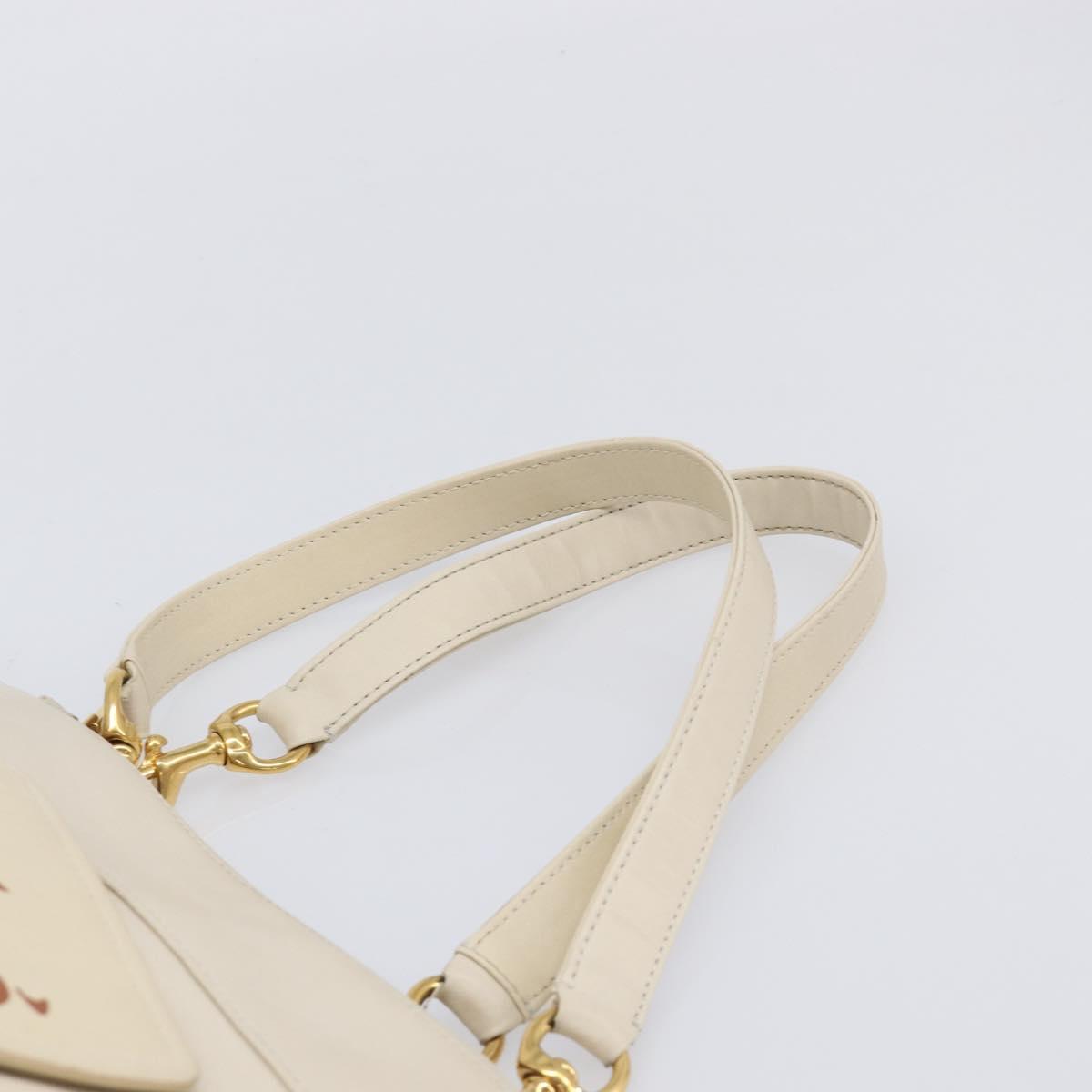 Chloe Eden Small Tote Bag Leather White Gold Auth 204236 - Jerrillo image 8