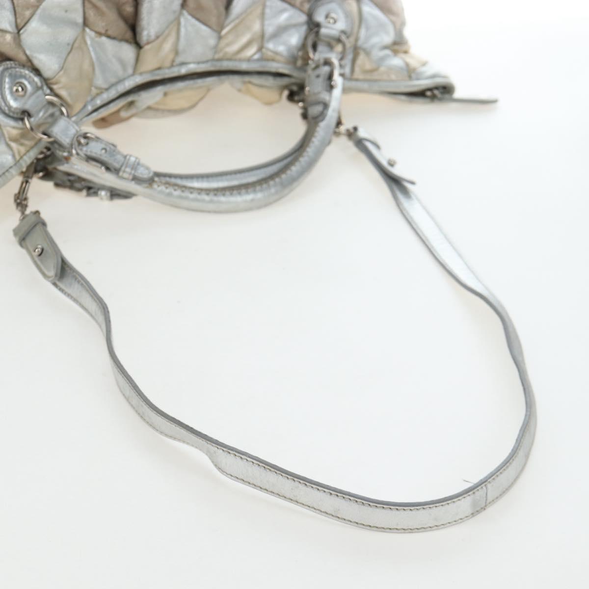 Miu Miu Hand Bag Leather 2way Silver Auth 204825A - Jerrillo image 10