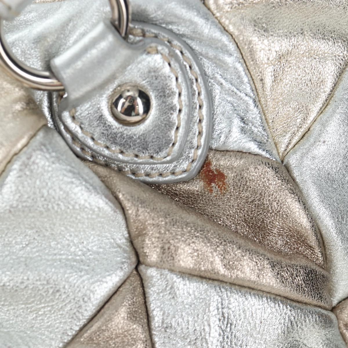 Miu Miu Hand Bag Leather 2way Silver Auth 204825A - Jerrillo image 3