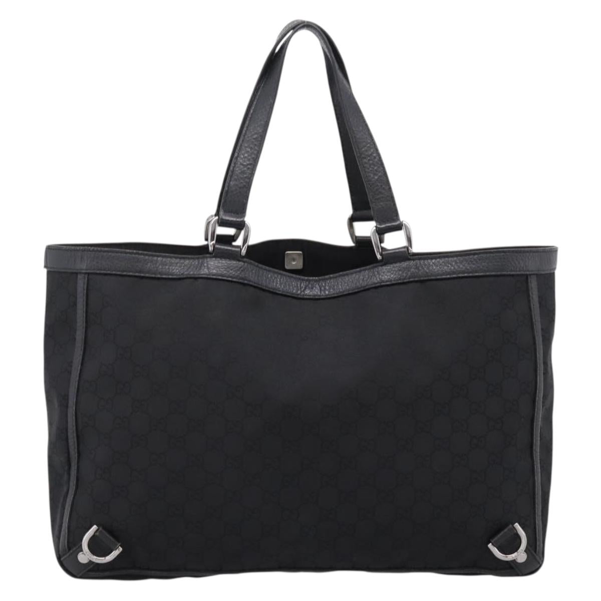 GUCCI GG Canvas Abbey Tote Bag Black Silver 293580 Auth 204921 - Jerrillo image 2