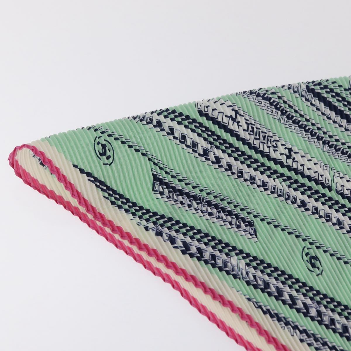 CHANEL Scarf Silk Green CC Auth 204962M - Jerrillo image 9