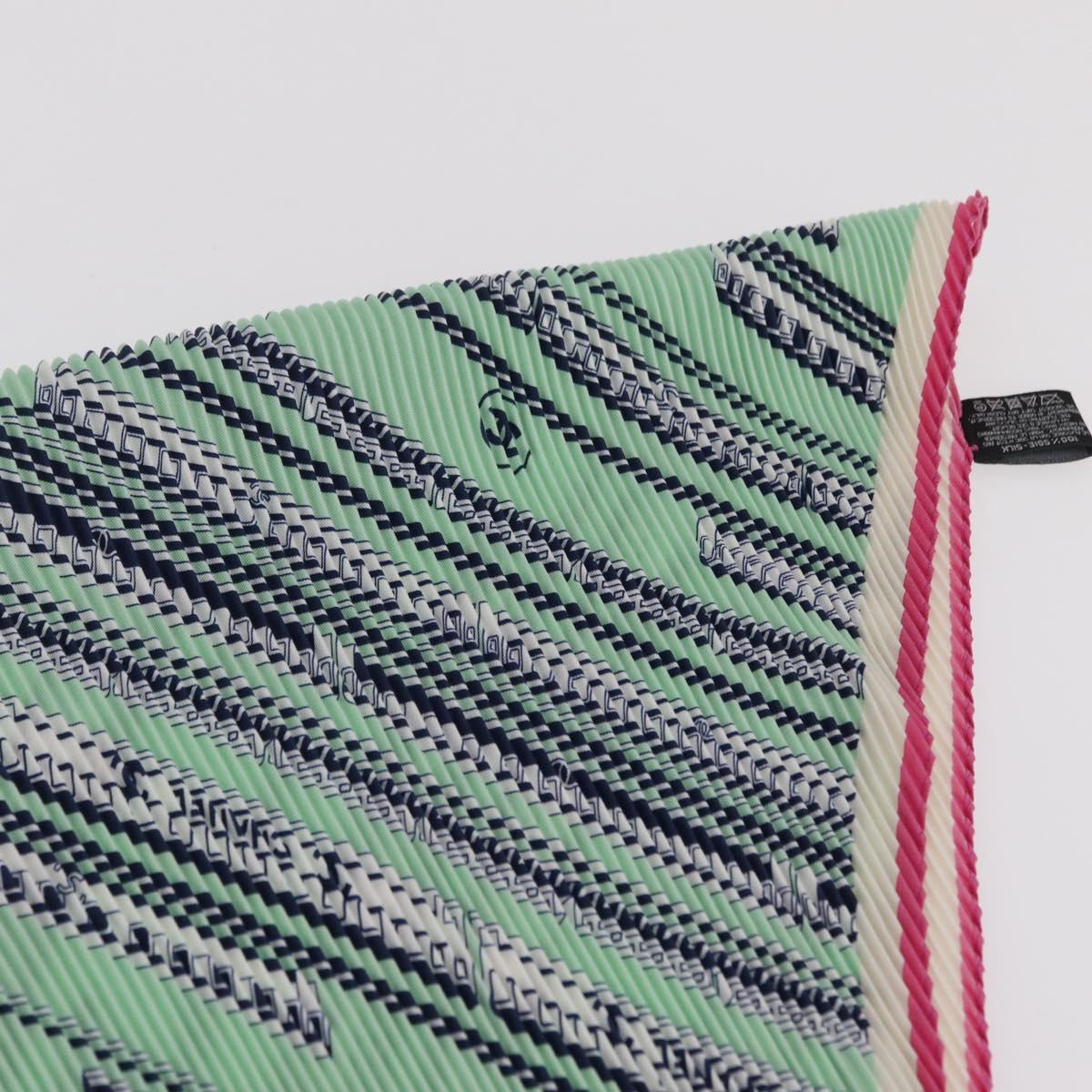 CHANEL Scarf Silk Green CC Auth 204962M - Jerrillo image 10