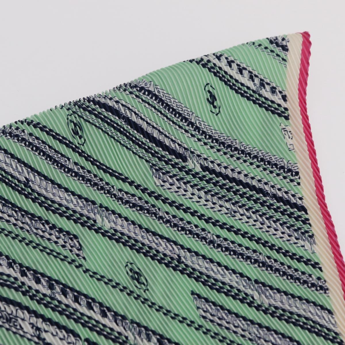 CHANEL Scarf Silk Green CC Auth 204962M - Jerrillo image 5