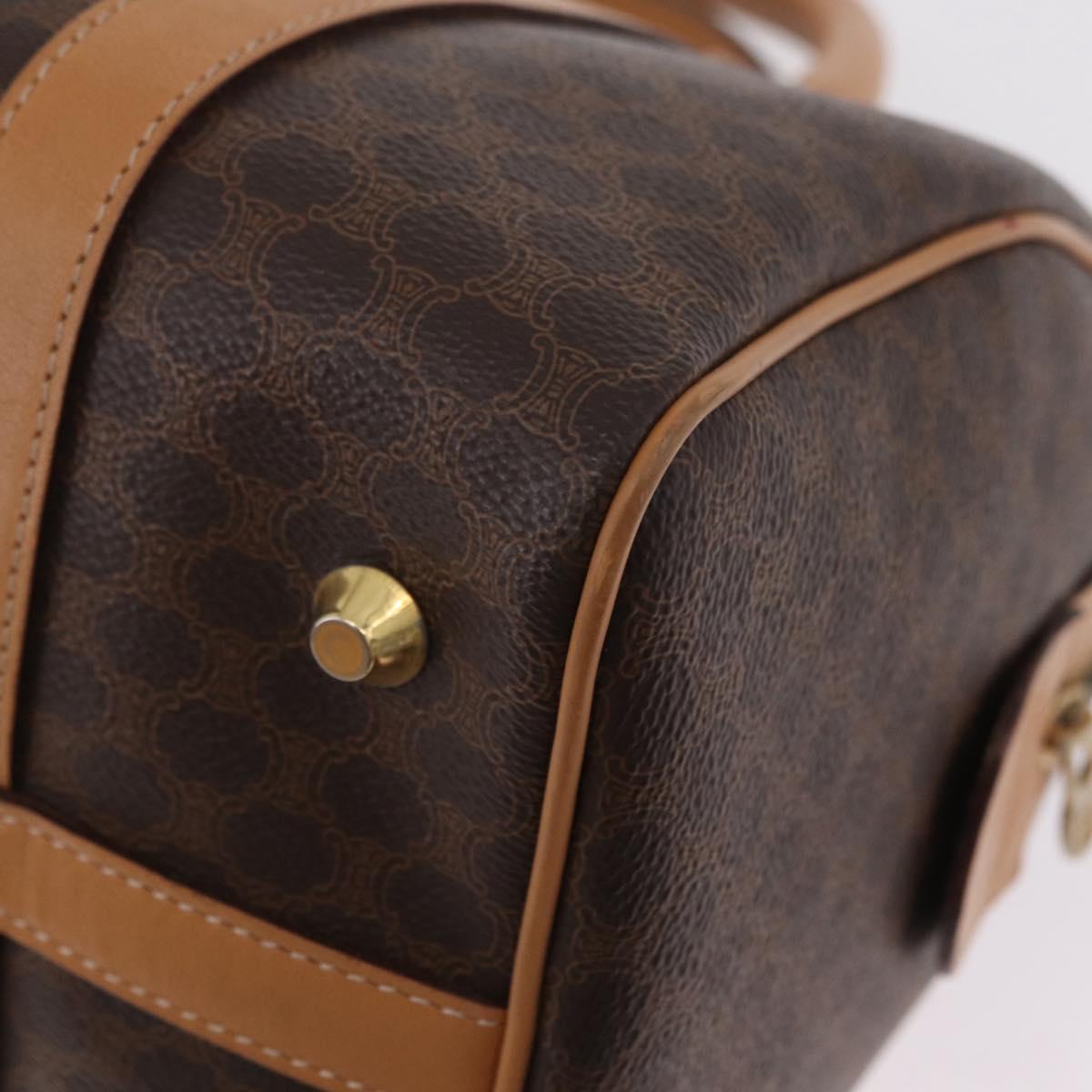 CELINE Macadam Canvas Hand Bag PVC Leather Brown Gold Auth 205250V - Jerrillo image 9