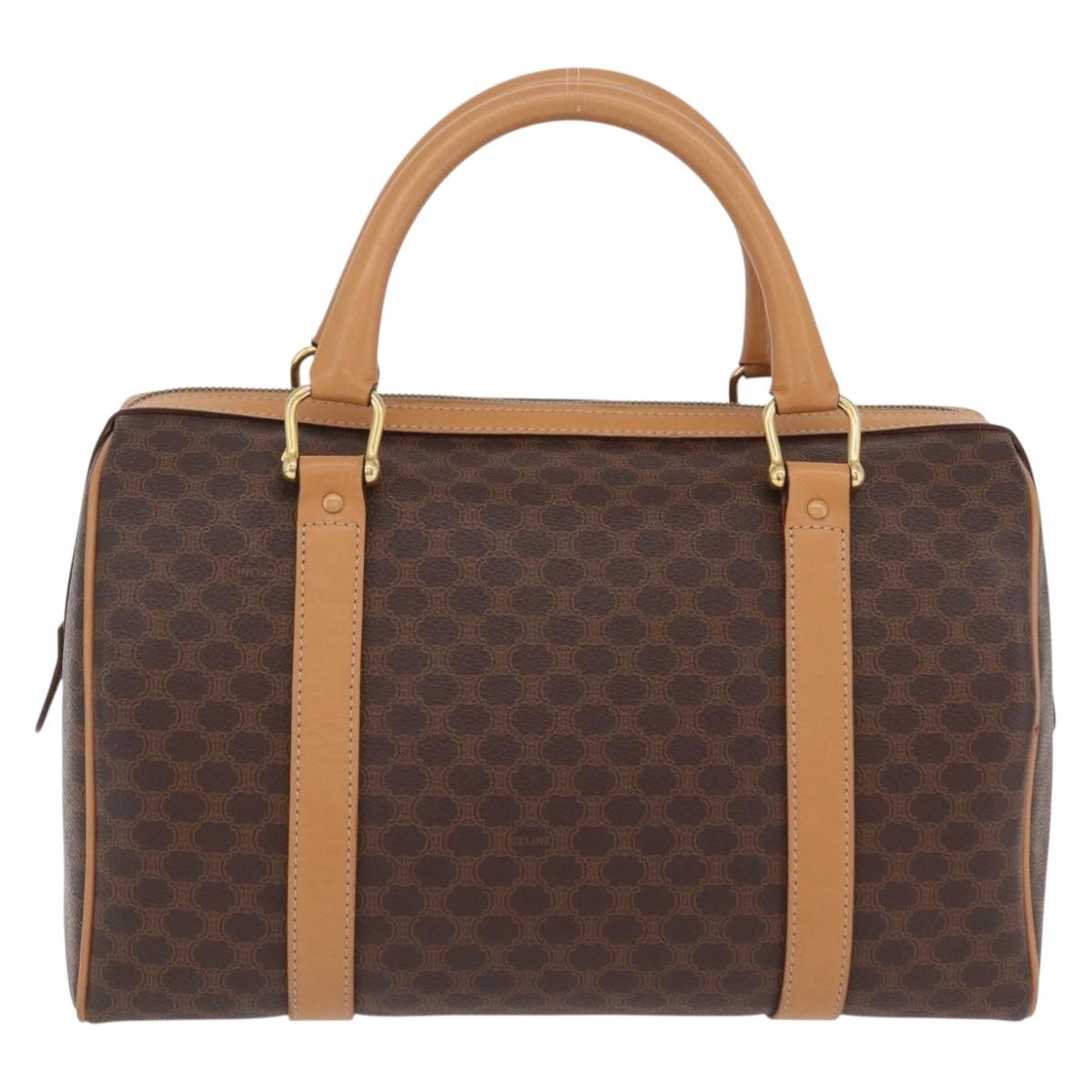 CELINE Macadam Canvas Hand Bag PVC Leather Brown Gold Auth 205250V - Jerrillo image 2