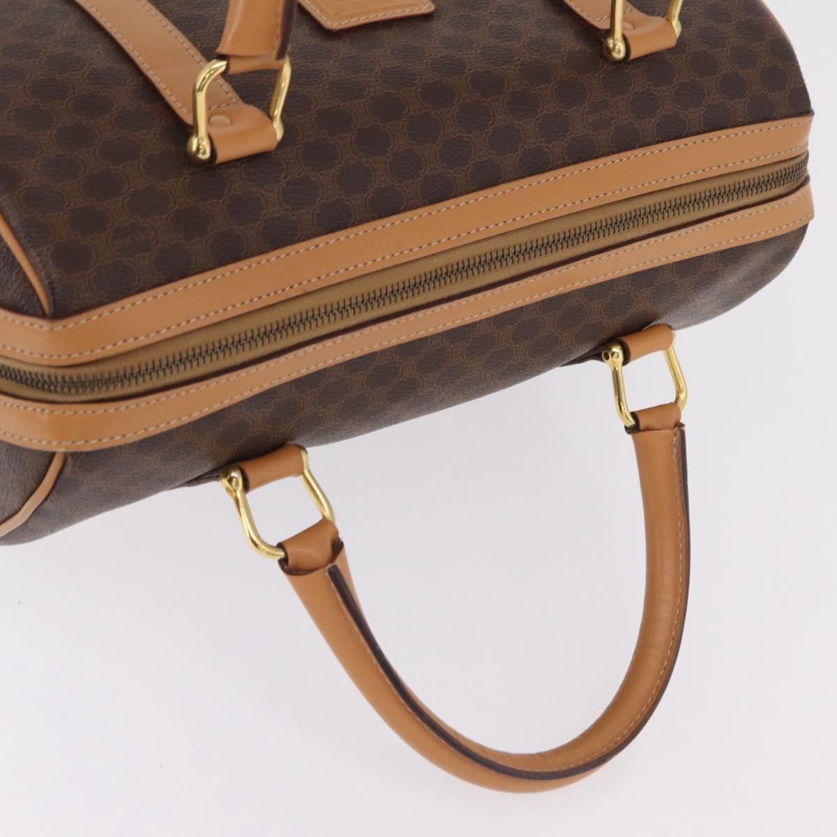 CELINE Macadam Canvas Hand Bag PVC Leather Brown Gold Auth 205250V - Jerrillo image 7