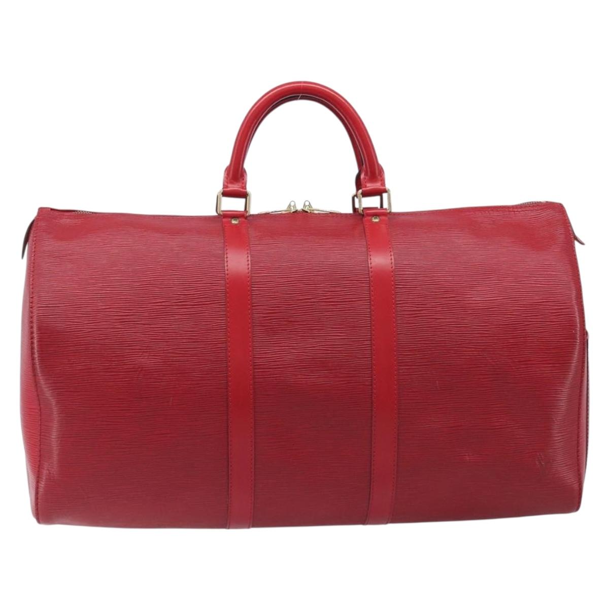LOUIS VUITTON Epi Keepall 50 Boston Bag Red M42967 LV Auth 205802A - Jerrillo image 2