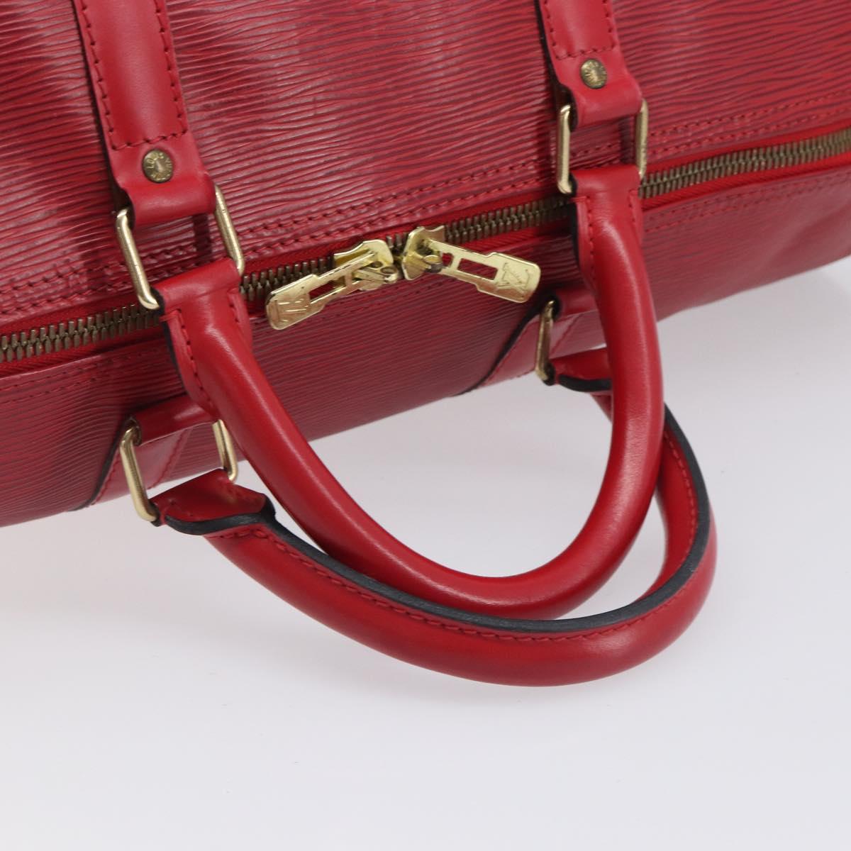 LOUIS VUITTON Epi Keepall 50 Boston Bag Red M42967 LV Auth 205802A - Jerrillo image 8