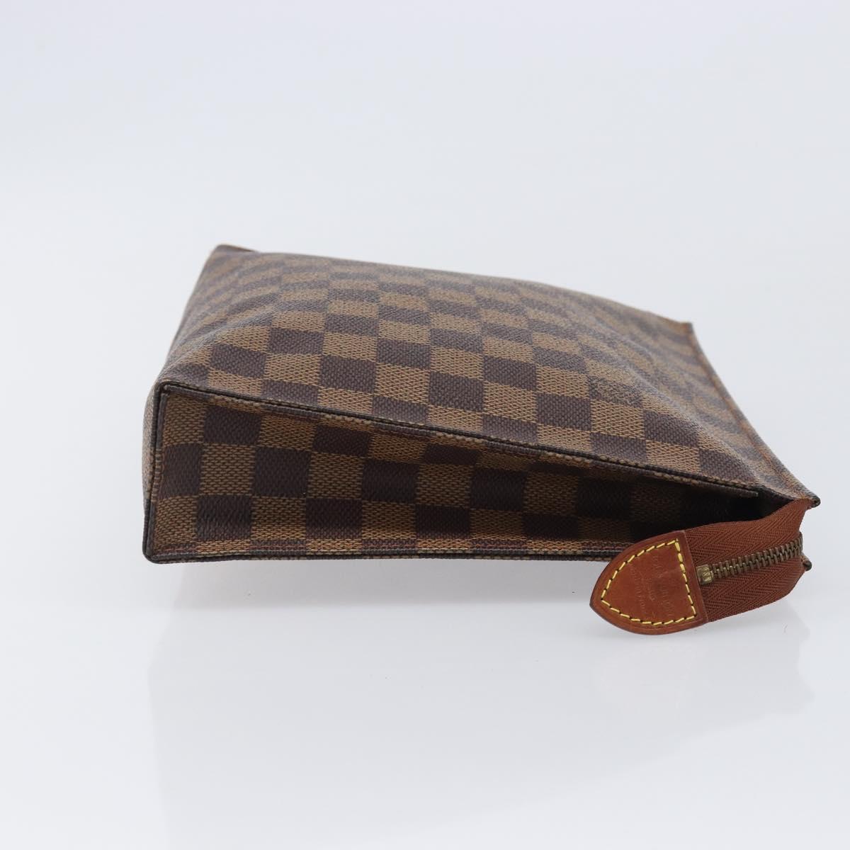 LOUIS VUITTON Damier Ebene Poche Toilette 26 Pouch N47543 LV Auth 205944A - Jerrillo image 3