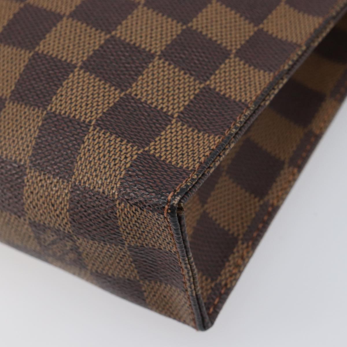 LOUIS VUITTON Damier Ebene Poche Toilette 26 Pouch N47543 LV Auth 205944A - Jerrillo image 7