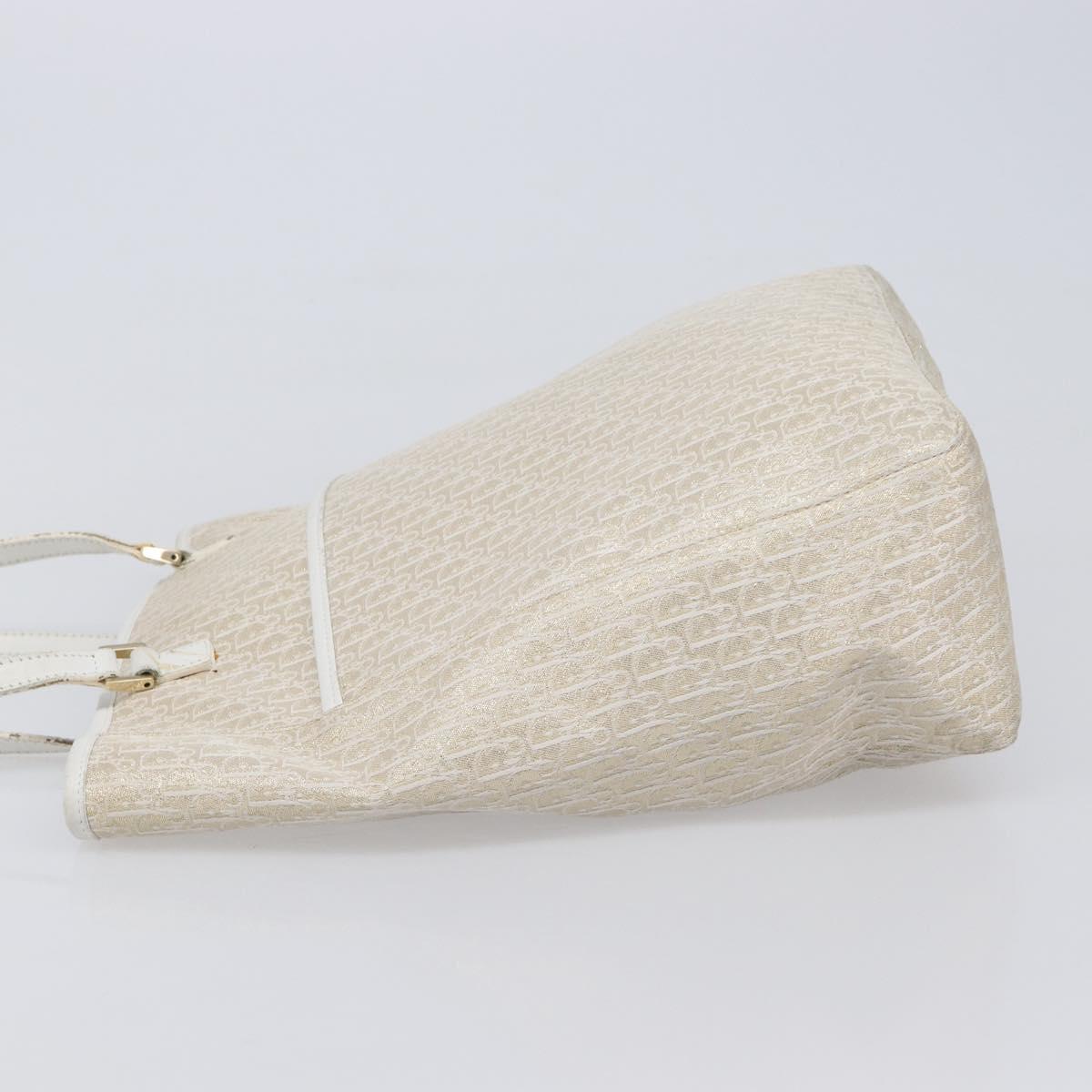 Christian Dior Trotter Canvas Tote Bag Gold Auth 206023A - Jerrillo image 5