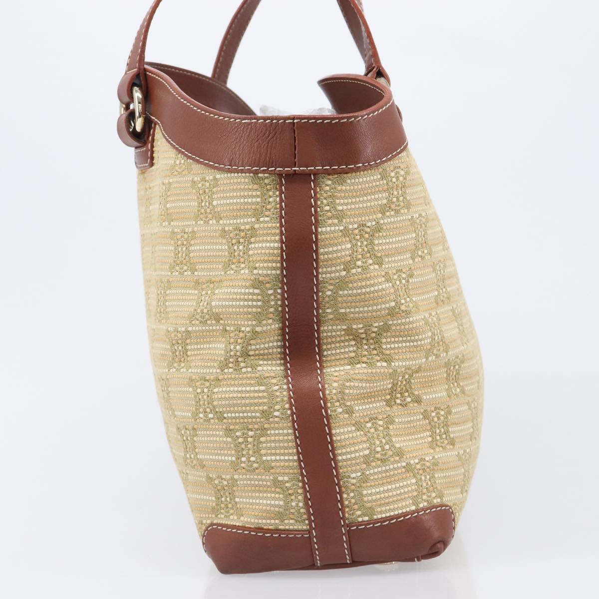 CELINE Macadam Canvas Tote Bag Beige Gold Auth 206043V - Jerrillo image 3