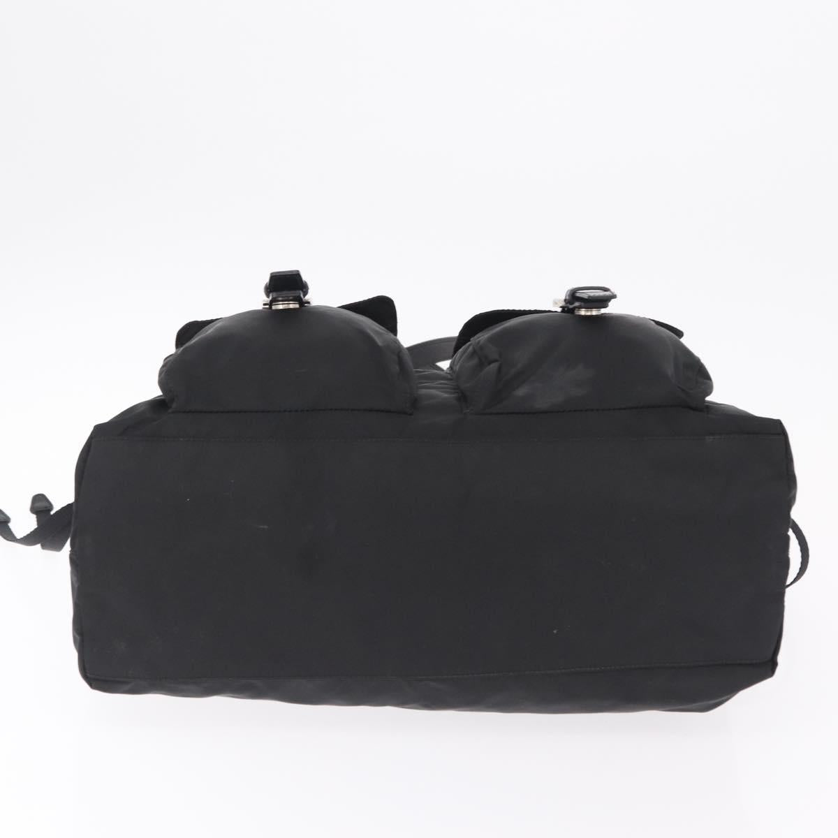 PRADA Tote Bag Nylon Black Silver Auth 206115V - Jerrillo image 5