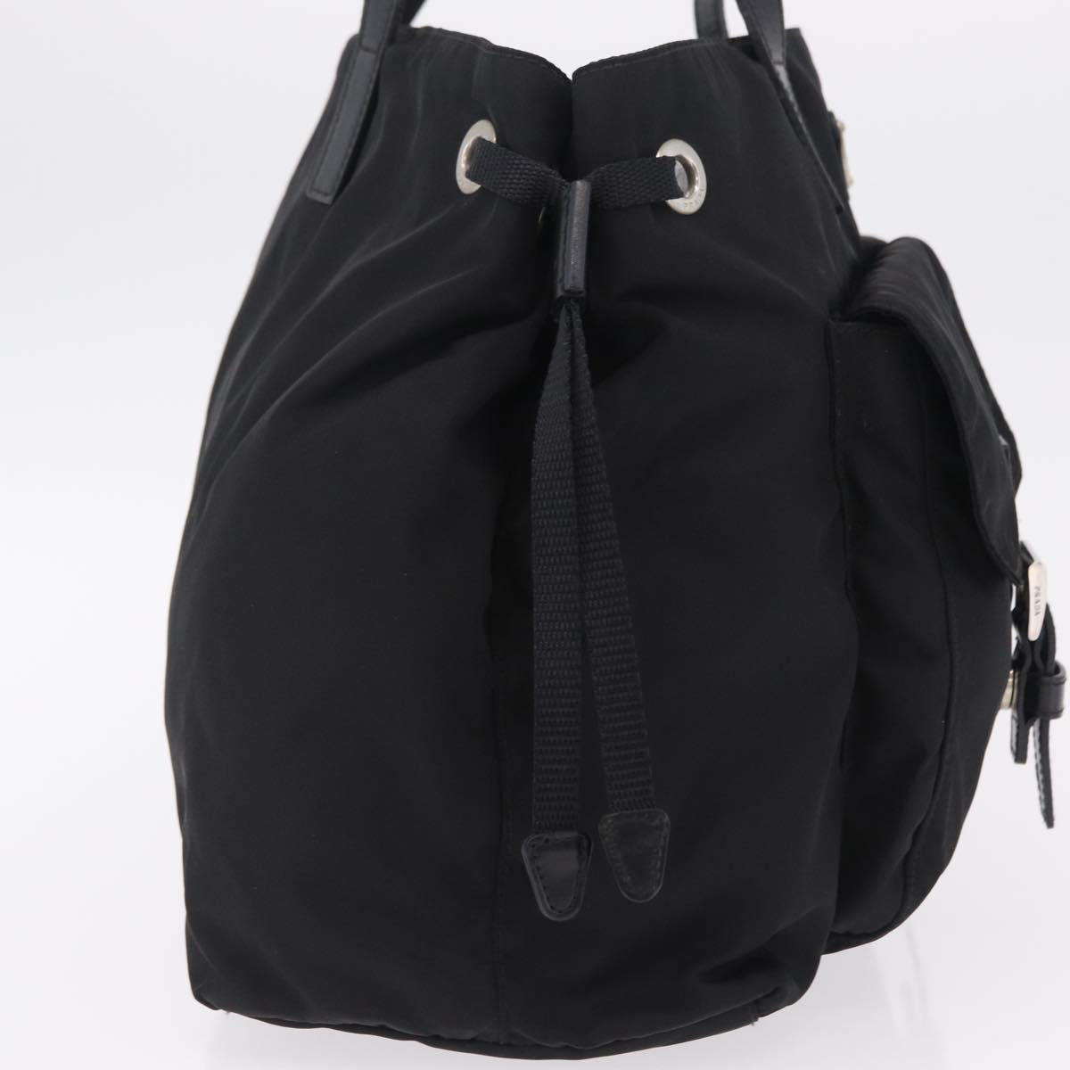PRADA Tote Bag Nylon Black Silver Auth 206115V - Jerrillo image 4