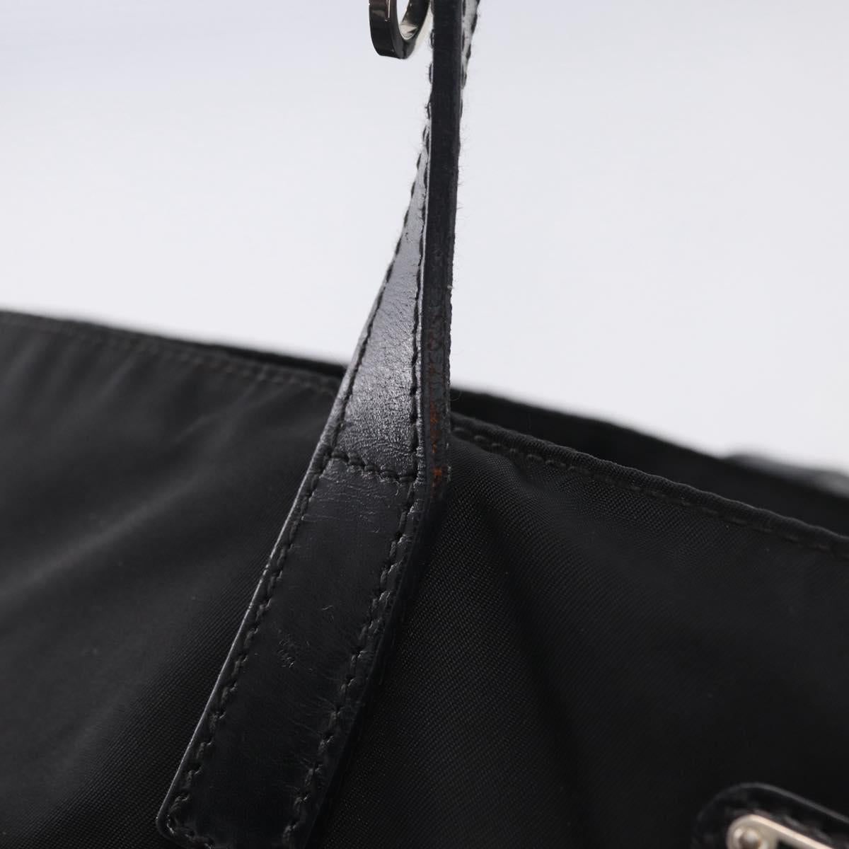 PRADA Tote Bag Nylon Black Silver Auth 206115V - Jerrillo image 8