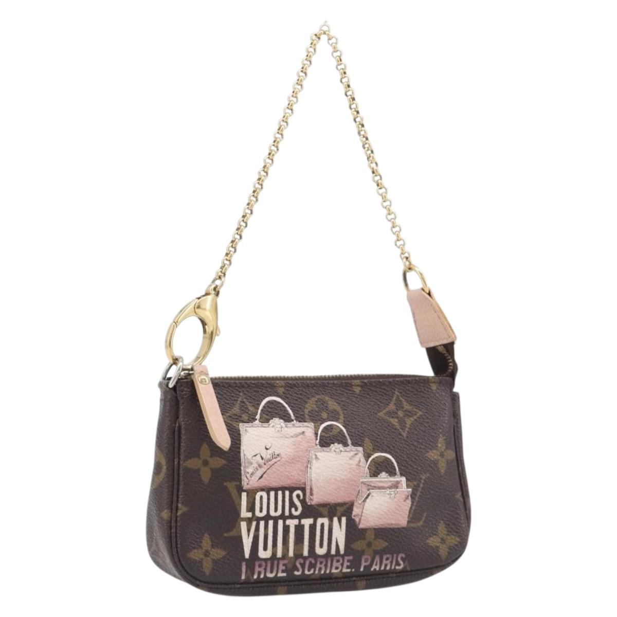 LOUIS VUITTON Monogram Bag print Mini Pochette Pouch M60245 LV Auth 206276M - Jerrillo