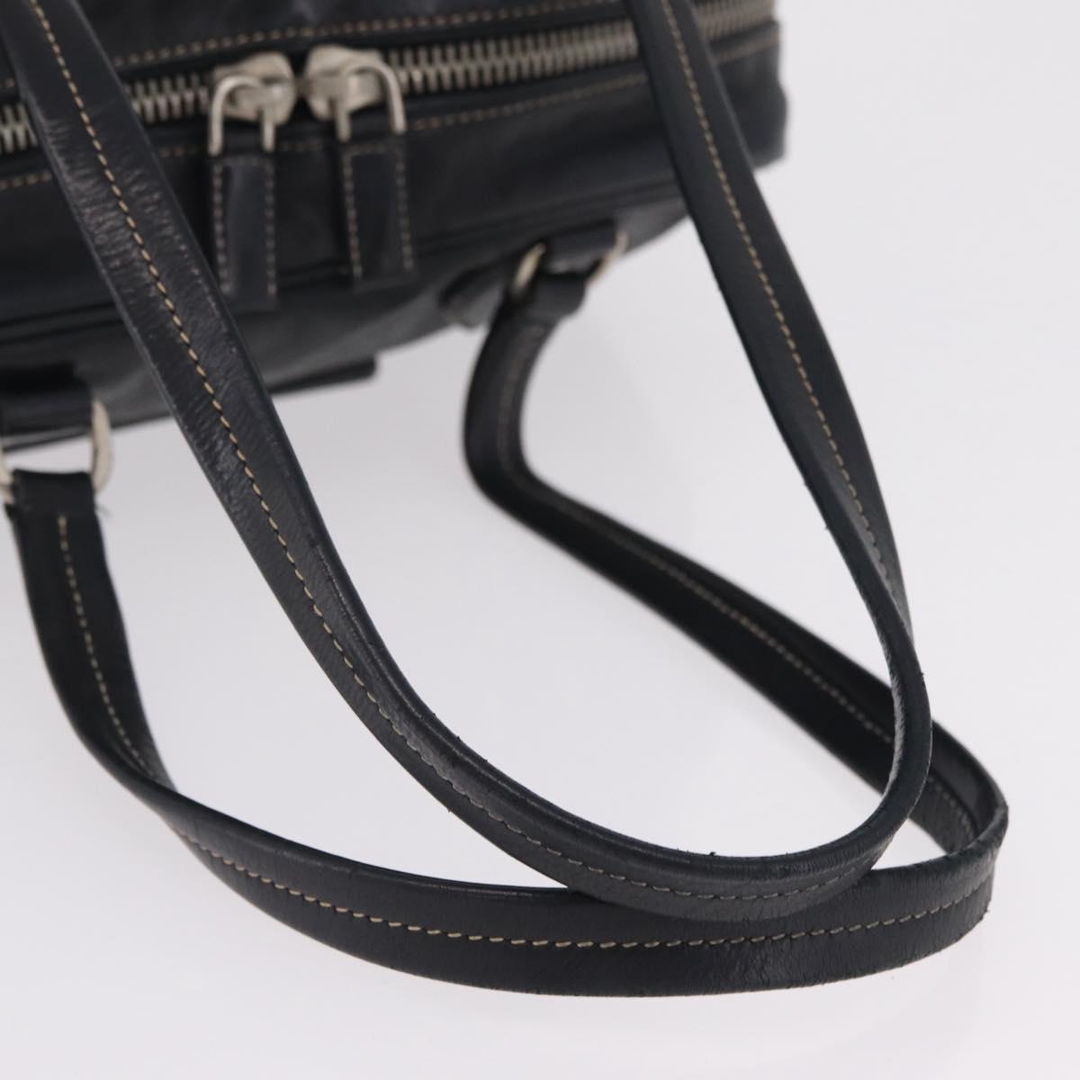 PRADA Hand Bag Leather Black Silver Auth 207680 - Jerrillo image 7