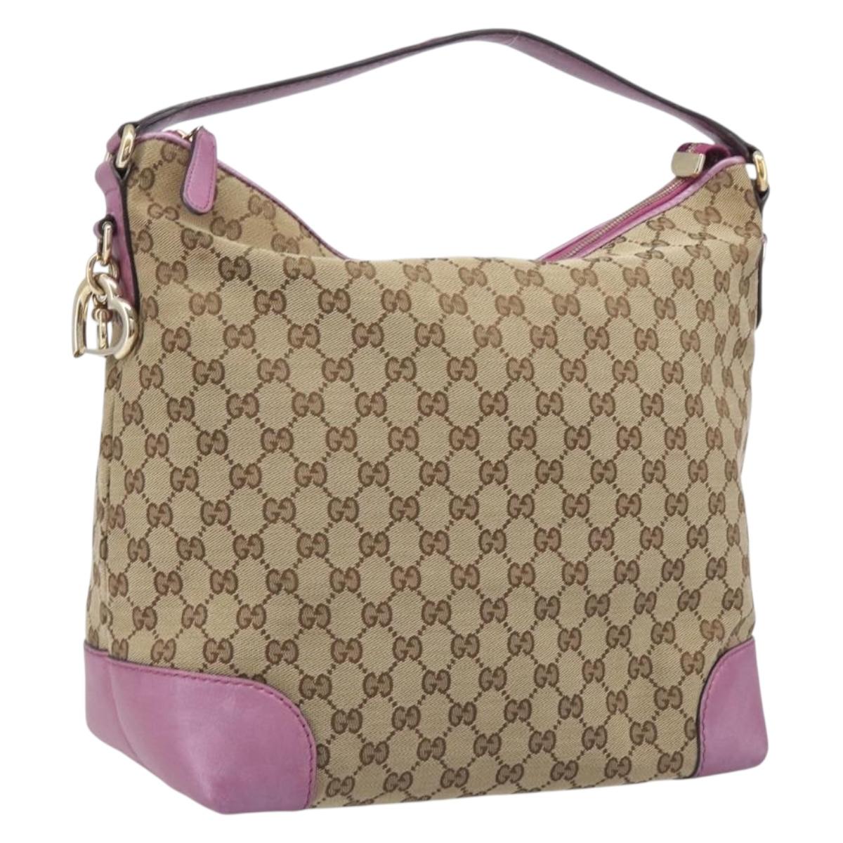 GUCCI GG Canvas Shoulder Bag Beige Gold 269958 Auth 207998A - Jerrillo