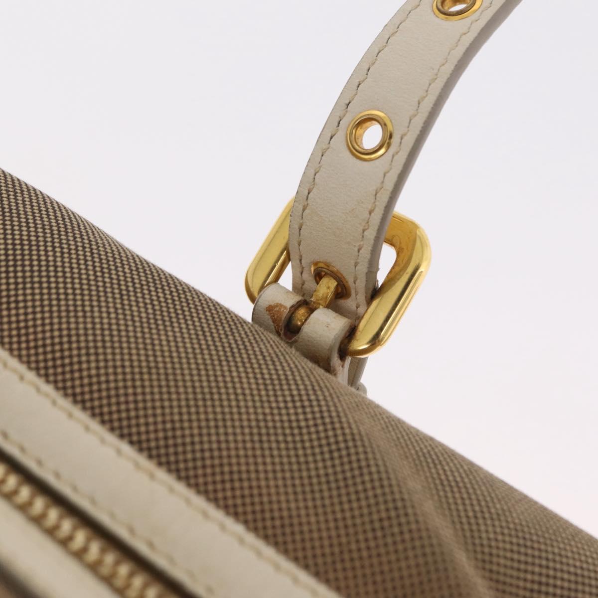 PRADA Jacquard Tote Bag Canvas Brown Gold Tone Auth 208073V - Jerrillo image 10