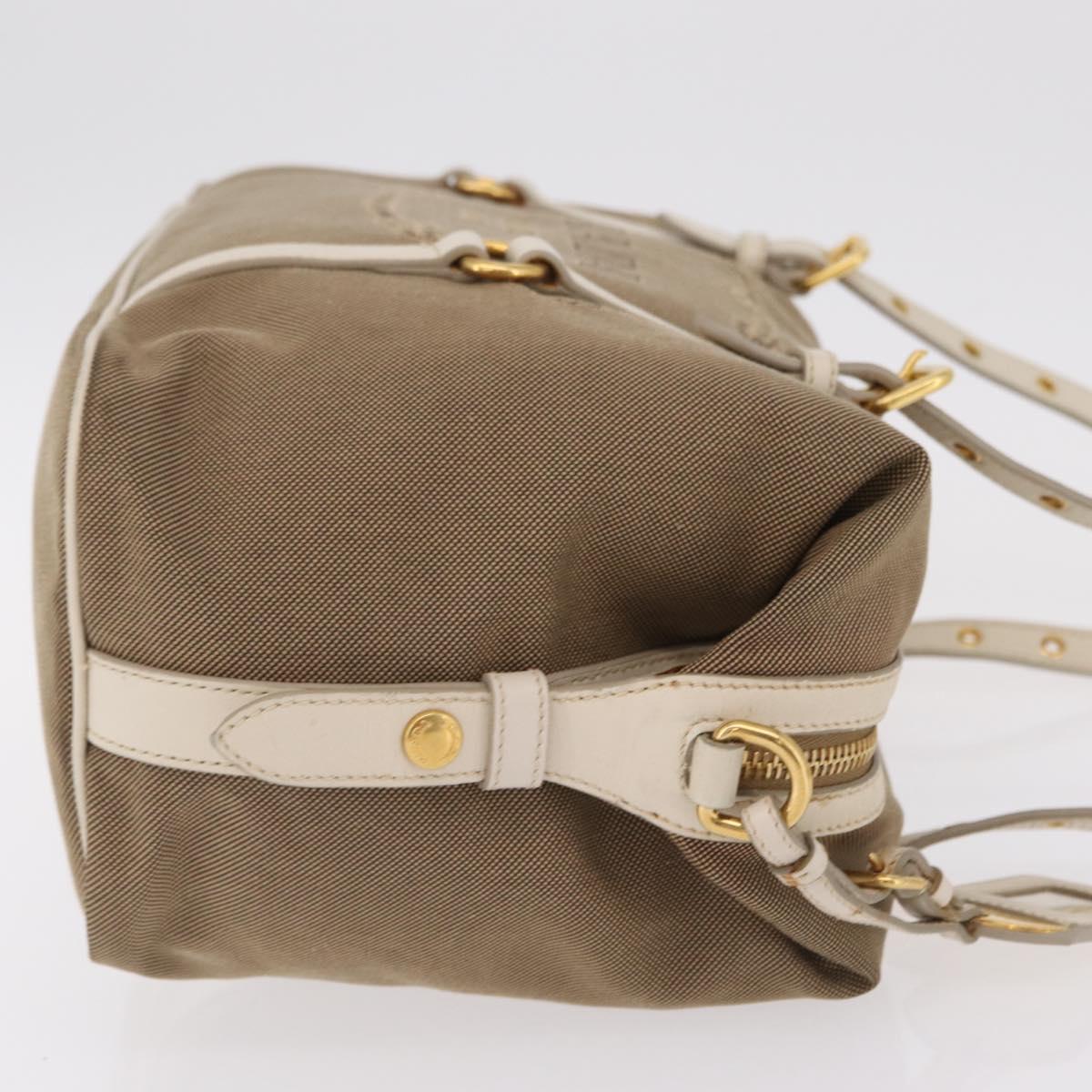 PRADA Jacquard Tote Bag Canvas Brown Gold Tone Auth 208073V - Jerrillo image 4