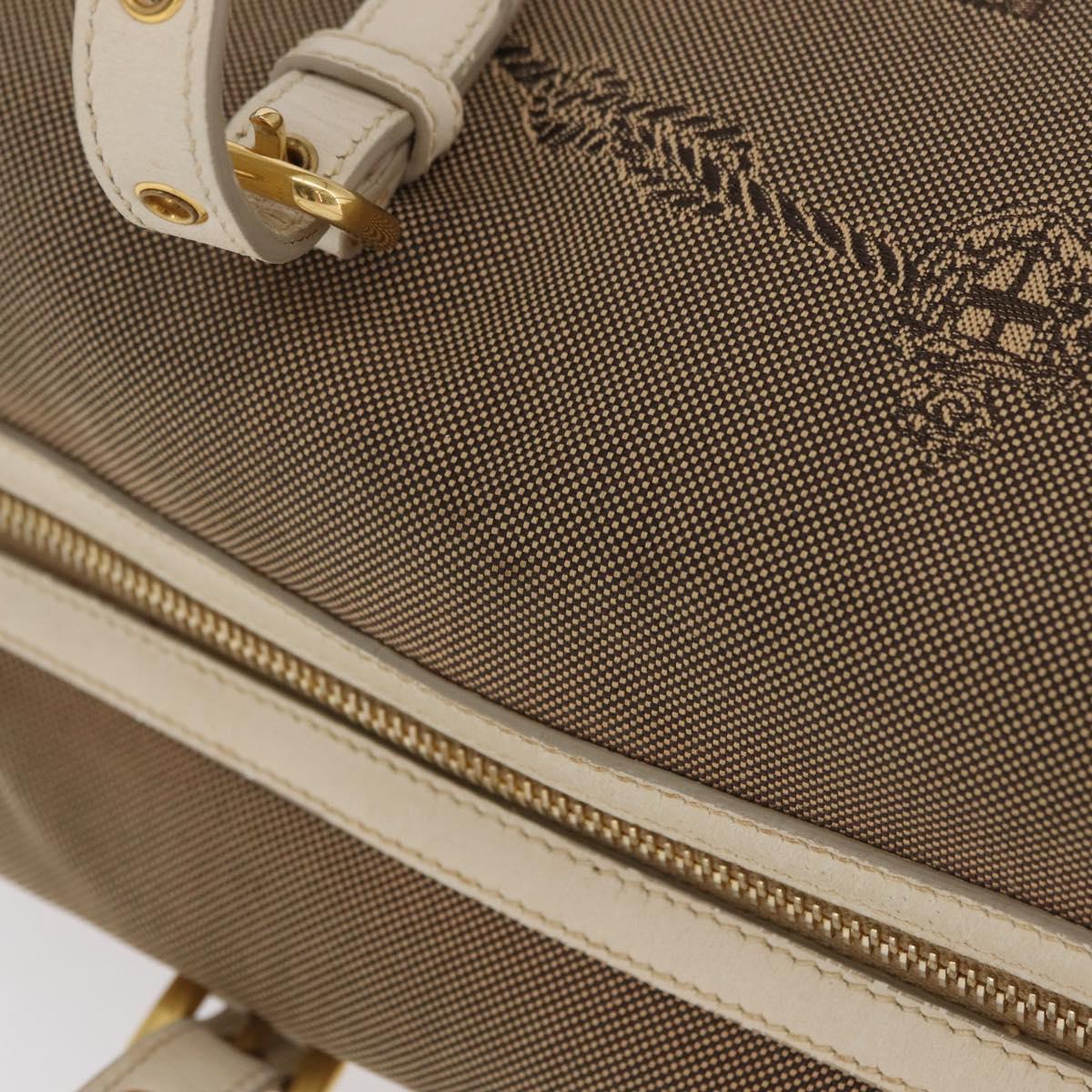 PRADA Jacquard Tote Bag Canvas Brown Gold Tone Auth 208073V - Jerrillo image 7