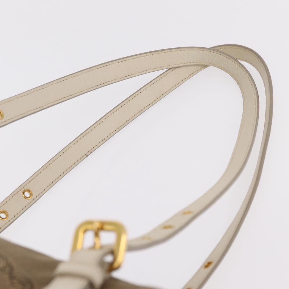 PRADA Jacquard Tote Bag Canvas Brown Gold Tone Auth 208073V - Jerrillo image 9