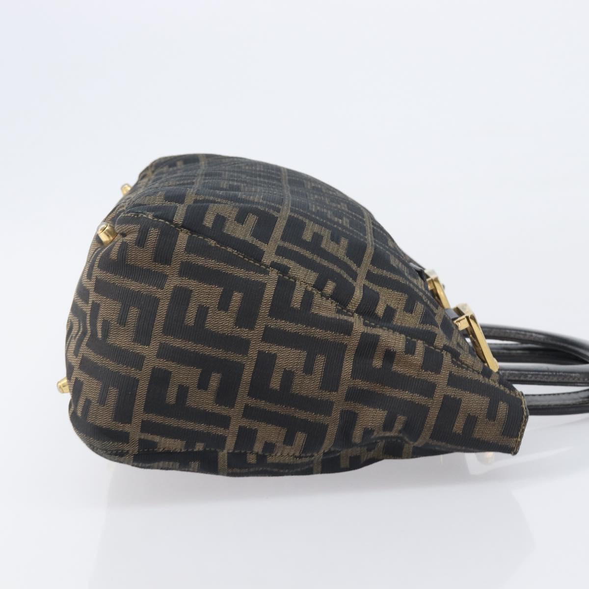 FENDI Zucca Canvas Hand Bag Black Brown Auth 208726V - Jerrillo image 3