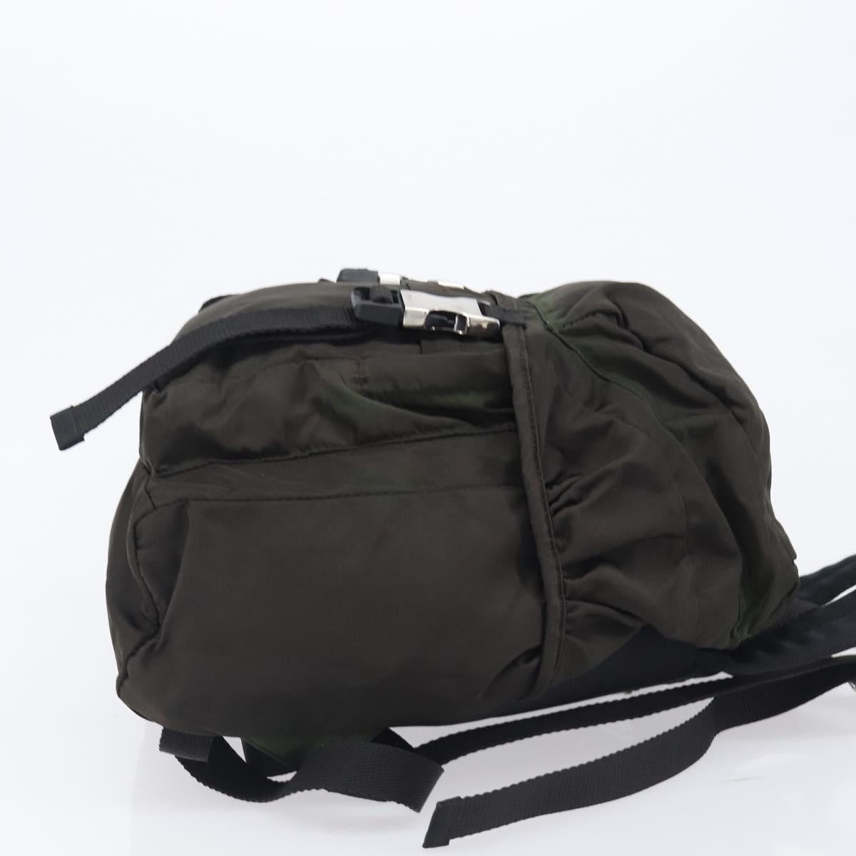PRADA Backpack Nylon Khaki Silver Auth ar14290 - Jerrillo image 4