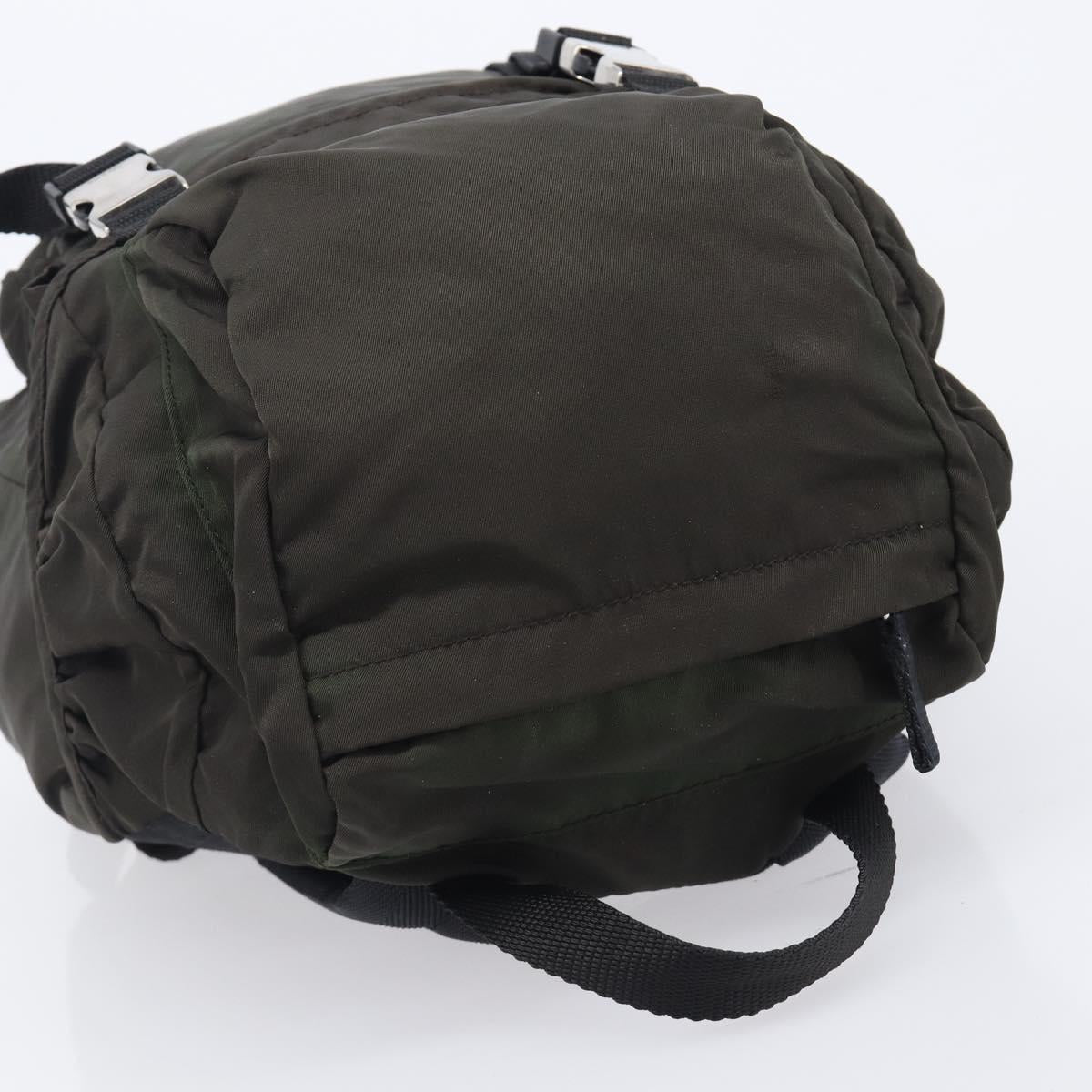 PRADA Backpack Nylon Khaki Silver Auth ar14290 - Jerrillo image 6