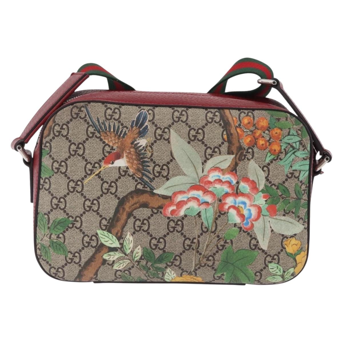 GUCCI GG Supreme Web Sherry Line Bag PVC Beige Silver 450947 Auth BA15761V - Jerrillo image 3