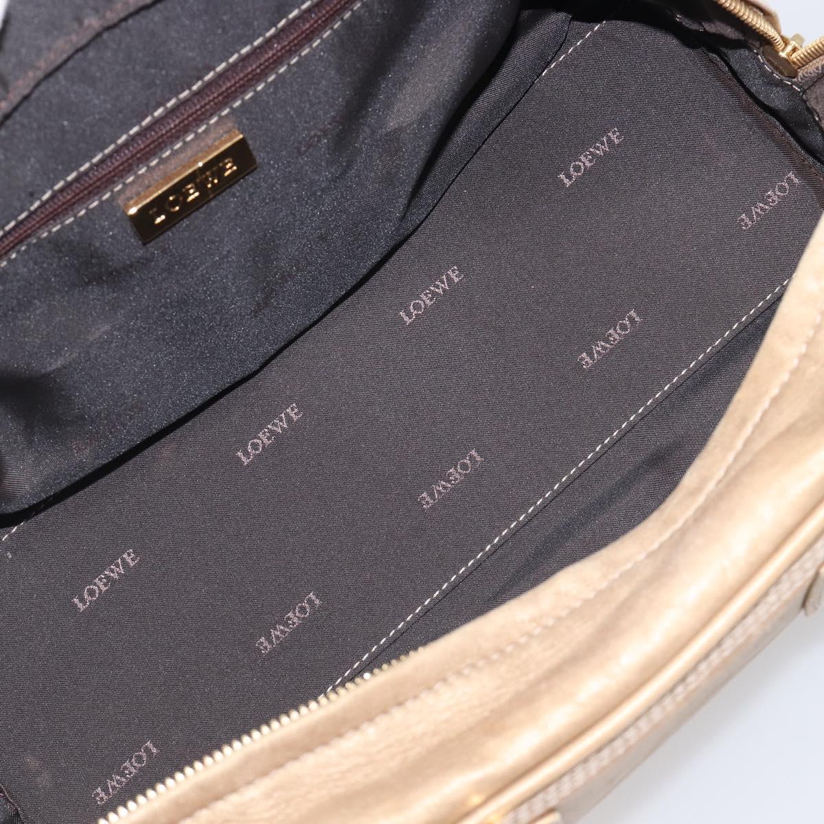 LOEWE Amazona 28 Hand Bag Leather Gold Auth BA16120 - Jerrillo image 10